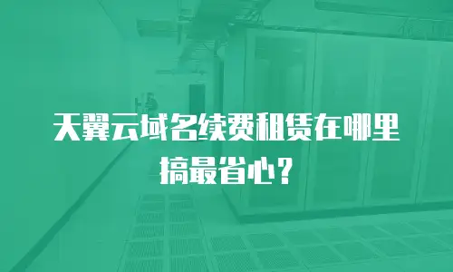 天翼云域名续费租赁在哪里搞最省心？