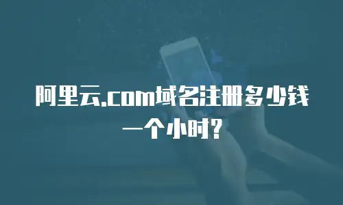阿里云.com域名注册多少钱一个小时？