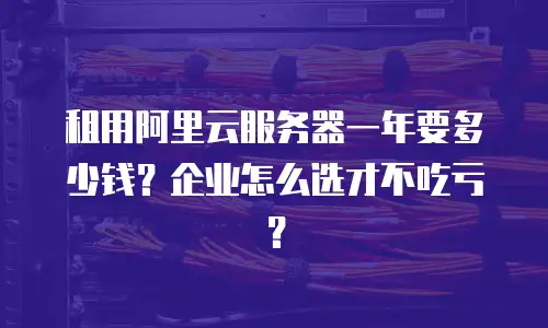 租用阿里云服务器一年要多少钱？企业怎么选才不吃亏？