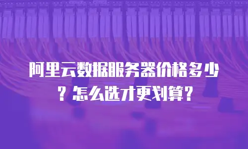 阿里云数据服务器价格多少？怎么选才更划算？