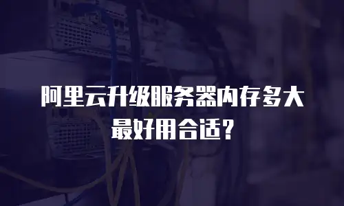 阿里云升级服务器内存多大最好用合适？
