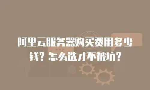 阿里云服务器购买费用多少钱？怎么选才不被坑？
