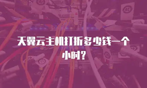 天翼云主机打折多少钱一个小时？