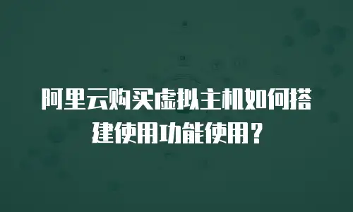 阿里云购买虚拟主机如何搭建使用功能使用？