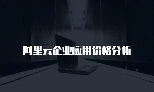 阿里云企业应用价格分析