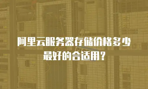 阿里云服务器存储价格多少最好的合适用？
