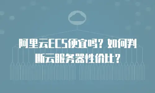 阿里云ECS便宜吗？如何判断云服务器性价比？
