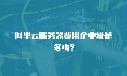 阿里云服务器费用企业级是多少？