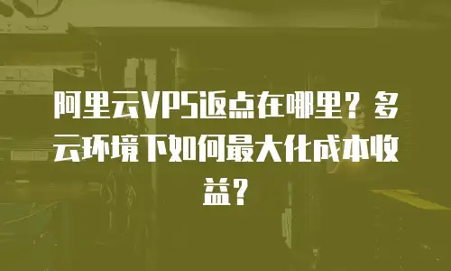 阿里云VPS返点在哪里？多云环境下如何最大化成本收益？