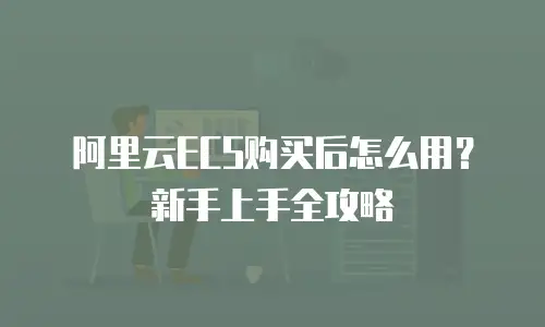 阿里云ECS购买后怎么用？新手上手全攻略