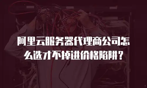 阿里云服务器代理商公司怎么选才不掉进价格陷阱？