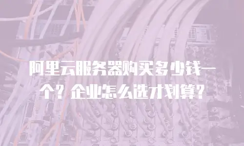 阿里云服务器购买多少钱一个？企业怎么选才划算？