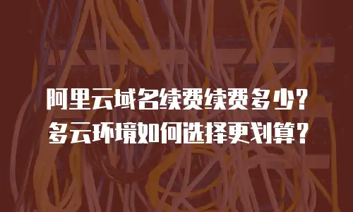 阿里云域名续费续费多少？多云环境如何选择更划算？