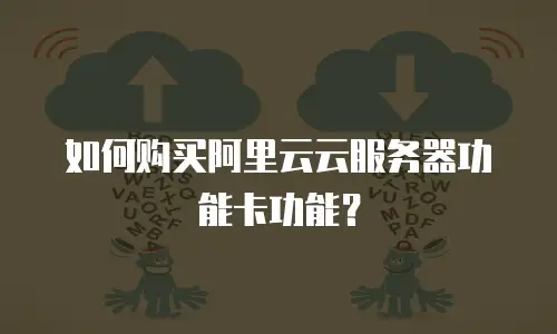 如何购买阿里云云服务器功能卡功能？