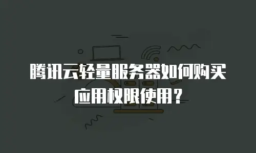 腾讯云轻量服务器如何购买应用权限使用？
