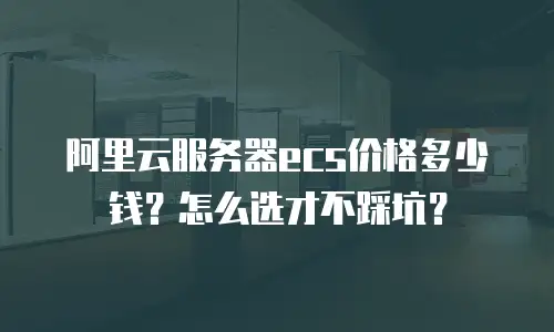 阿里云服务器ecs价格多少钱？怎么选才不踩坑？