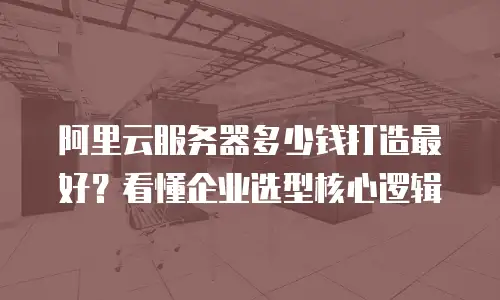 阿里云服务器多少钱打造最好？看懂企业选型核心逻辑