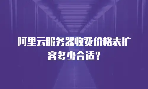 阿里云服务器收费价格表扩容多少合适？