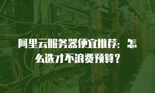 阿里云服务器便宜推荐：怎么选才不浪费预算？