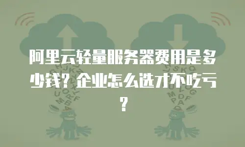 阿里云轻量服务器费用是多少钱？企业怎么选才不吃亏？