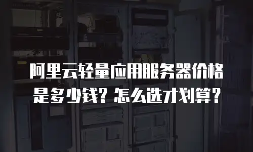 阿里云轻量应用服务器价格是多少钱？怎么选才划算？