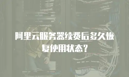 阿里云服务器续费后多久恢复使用状态？