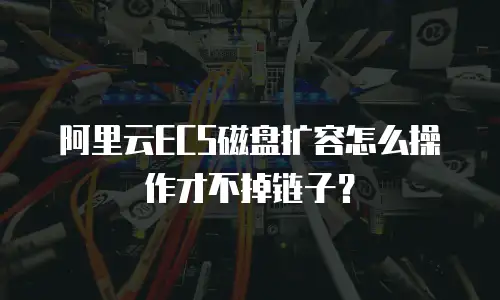 阿里云ECS磁盘扩容怎么操作才不掉链子？