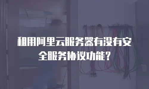 租用阿里云服务器有没有安全服务协议功能？