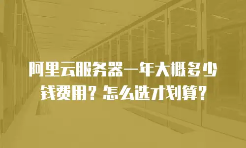 阿里云服务器一年大概多少钱费用？怎么选才划算？