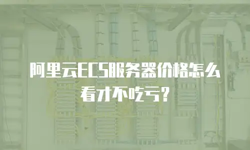 阿里云ECS服务器价格怎么看才不吃亏？