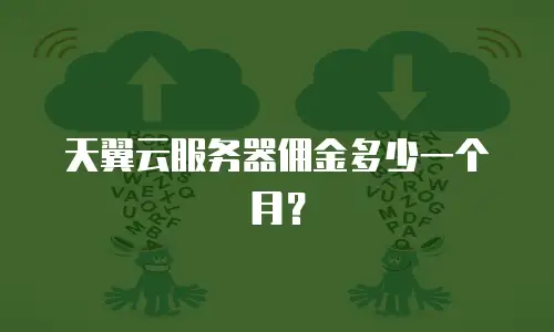 天翼云服务器佣金多少一个月？