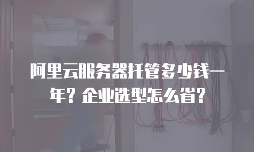 阿里云服务器托管多少钱一年？企业选型怎么省？