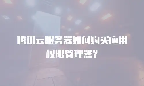 腾讯云服务器如何购买应用权限管理器？