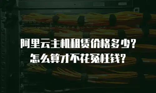 阿里云主机租赁价格多少？怎么算才不花冤枉钱？