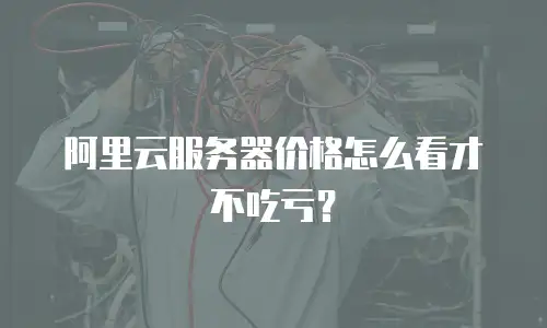 阿里云服务器价格怎么看才不吃亏？