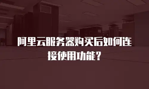 阿里云服务器购买后如何连接使用功能？