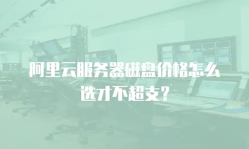 阿里云服务器磁盘价格怎么选才不超支？