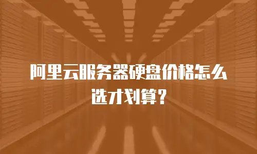 阿里云服务器硬盘价格怎么选才划算？