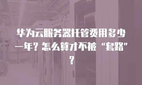 华为云服务器托管费用多少一年？怎么算才不被“套路”？