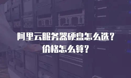 阿里云服务器硬盘怎么选？价格怎么算？