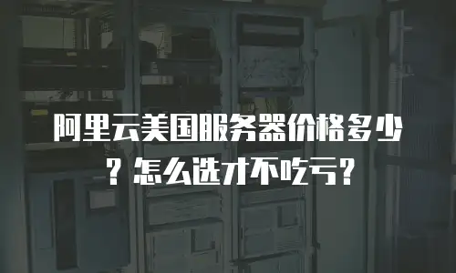 阿里云美国服务器价格多少？怎么选才不吃亏？