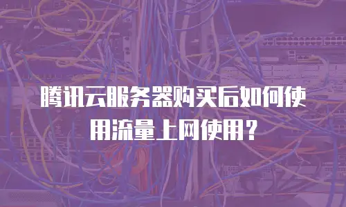 腾讯云服务器购买后如何使用流量上网使用？