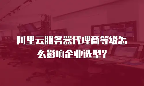 阿里云服务器代理商等级怎么影响企业选型？