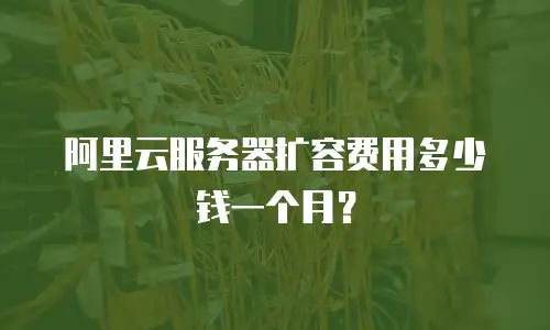 阿里云服务器扩容费用多少钱一个月？