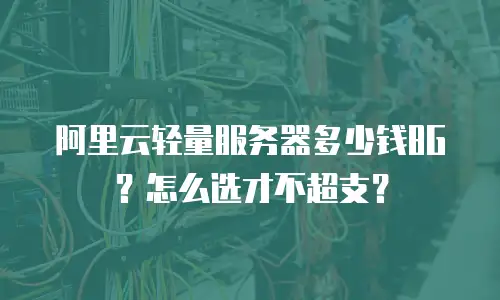 阿里云轻量服务器多少钱8G？怎么选才不超支？