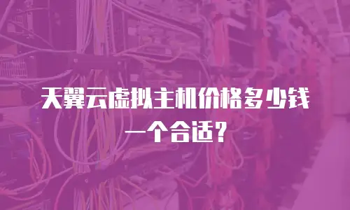 天翼云虚拟主机价格多少钱一个合适？