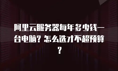 阿里云服务器每年多少钱一台电脑？怎么选才不超预算？