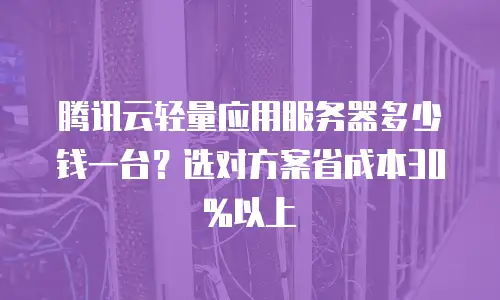 腾讯云轻量应用服务器多少钱一台？选对方案省成本30%以上