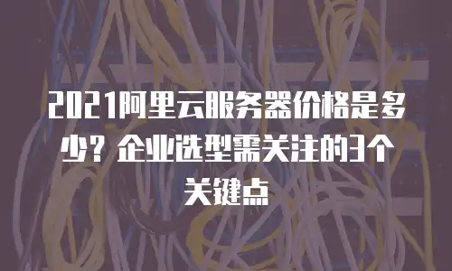 2021阿里云服务器价格是多少？企业选型需关注的3个关键点