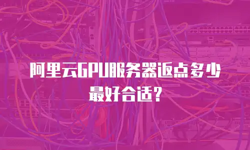 阿里云GPU服务器返点多少最好合适？